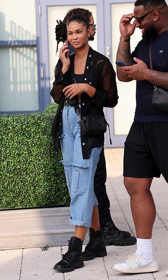 Chanel Iman attends Day 7 of the US Open 2022, 4th Grand Slam of the season, at the USTA Billie Jean King National Tennis Center on September 4, 2022 in Queens, New York City.